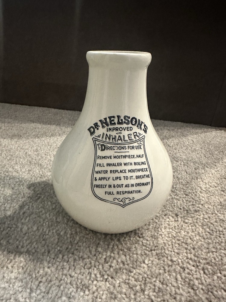 Pharmacy Ceramic Ointment Jar Antique Apothecary Design Chemist