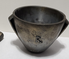 Vintage 1967 Cast Iron Pharmacy Class Mortar & Pestle Rx Graduation