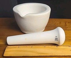 Vintage COORS Mortar & Pestle, Ceramic, excellent