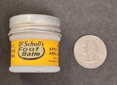 Vintage Dr Scholl’s Foot Balm Glass Jar Contains Product London New York Chicago