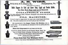 Vintage Print Ad A.H. Wirz Pharmaceutical Pill Machines Philadelphia 1896