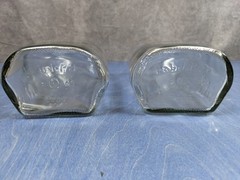 Lot of 2 Vintage Label-Rite 32 oz Glass Bottles Caps Pharmacy Graduated Embossed
