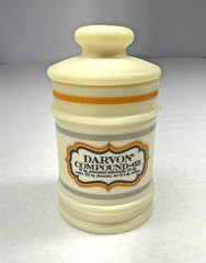 arvon Compound 65 Apothecary Pharmacy Ceramic Storage Jar Canister Vintage