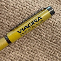Vintage Viagra Yellow Pharmaceutical Drug Rep Promotional Ad Ink Pen