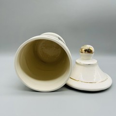 Vintage Cassia Fistula Lidded Ceramic Apothecary Jar Jeanne Robinette California