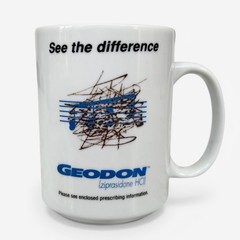 VTG GEODON (Ziprasidone HCL) Drug Co. Pharmaceutical Rep Mug-very RARE 2001