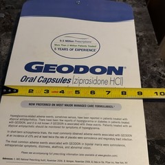 Geodon Clipboard Drug Rep Promo 2000s