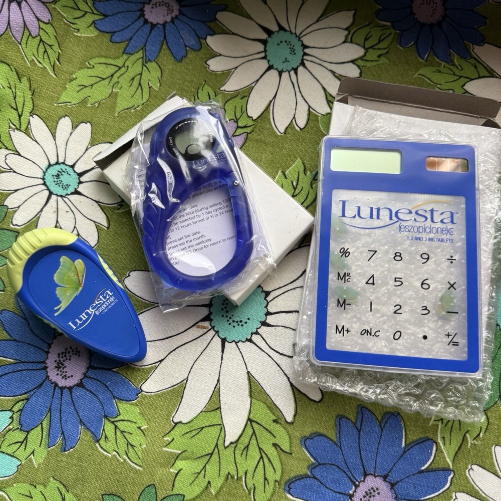 Lunesta Branded Calculator Clip Pharmaceutical Promo Drug Rep Advertising