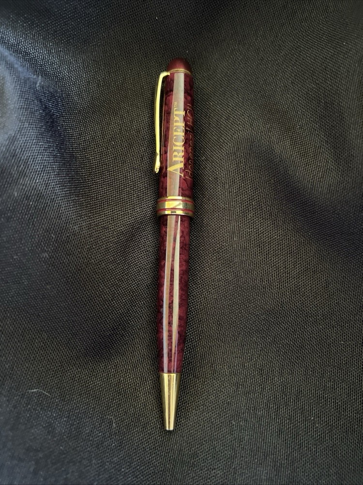 Aricept Donepezil HCl Burgundy Gold Pharmaceutical Collectible Promo Pen
