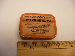 Antique Vtg Medical Dental Pharmacy – Nyal Figsen Laxative – Empty Tin