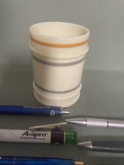 Lot of 18 Pharmaceutical Drug Rep Promotional Pens Metal & Plastic W/Glass Jar