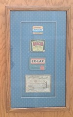 Framed Vintage Apothecary & Vanity Items 18×11″ Ex-Lax Cannon’s Iowa City IA