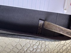 Paxil Pharmaceutical Leather Portfolio Binder Zip Around Black Embossed Logo
