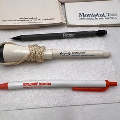 Vintage Pharmaceutical Drug Rep LOT Pens Note Pads Capoten Monistat Nubain Zanta