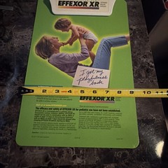 Effexor XR Clipboard Drug Rep Promo 2000s