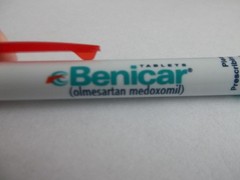 Benicar Olmesartan Medoxomil Promo Pen – Plastic – Teal/White – Ridged Grip