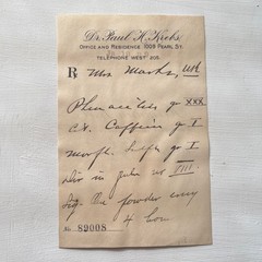 Antique Pharmacy Apothecary Prescription RX 1800s Morphine Codeine Medicine Drug