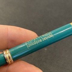 Vtg PFIZER Pharmaceutical Drug Advertising Sales Rep Pen Norvasc Blue Teal Green