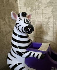 Vintage Pharmaceutical Drug Rep Zithroma Zebra Tape Dispenser Advertisement New