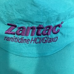 VTG 90s Zantac Ranitidine Glaxo Pharma Advertising Hat Cap Drug Rep Promo Merch
