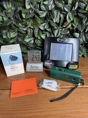 Vintage Pharma Advertising Lot Medical Cordarone Slide Projector Zetia Clock HTF