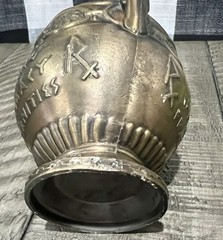 Vintage Mortar SECUNDUM ARTEM” RX Pharmacist Brass Coricidin Pharmacy