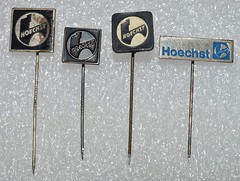 Hoechst Pharmaceutical chemical company vintage stick pin badge lot Anstecknadel