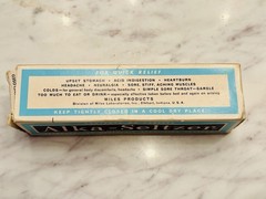 Alka-Seltzer Vintage Effervescent Tablets Box & Tube, 25 Tablets. Vintage