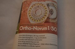 Lot of (2) Vintage “Their World” Ortho-Novum Birth Control Advertisement Poster