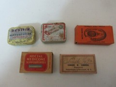 Rx , Drugstore ,Mini Sales Items ,Desitin , Suppositories ,Vintage ,Collectible