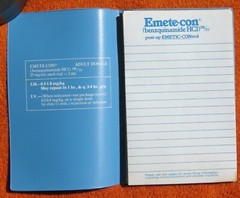 *RARE* 1976 Drug Rep Promotional EMETE-CON® Pocketsize Notebook & Pad *VG*