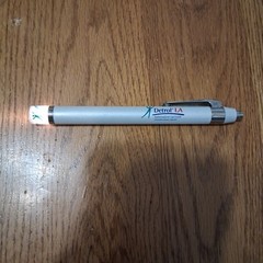VIAGRA Pfizer Pharmaceutical Pens Flashlight Bullet Chrome Blue RARE HTF Detrol