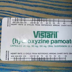 VTG White Ruler Pfizer Laboratories Promotional VISTARIL (Hydroxyzine)