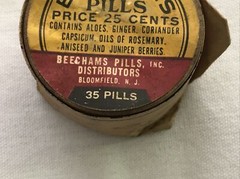 BEECHAMS Laxative PILLS VINTAGE TUBE, BLOOMFIELD, NEW JERSEY