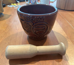 Schering 28th Edition Ceramic Mortar and Pestle „APhA“ from 1990