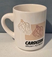 Vintage Cardizem diltiazem HCl Coffee Mug Pharmaceutical Drug Rep Pharma Promo