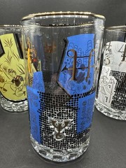 Vintage MCM Roerig Pfizer Pharmaceutical Glasses ’s Set Of 5