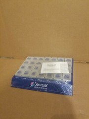 Seroquel Pharmaceutical Drug Rep 7-Day Pill Organizer Holder Sorter