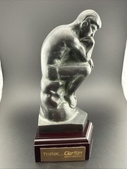 Claritin Loratadine Thinker Statue Pharmaceutical Drug Rep Promo Display Figure