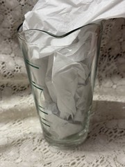 Vtg Beaker Glass Pharmacy Measurement Apothecary RX Science Lab