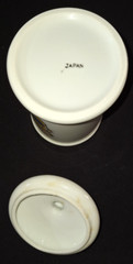 VTG RX APOTHECARY JAR MD CORICIDIN-D 6.5″ GOLD TRIM w/LATIN PHARMACY DRUG STORE
