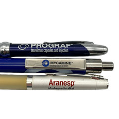 Pharmaceutical Drug Rep Metal Ballpoint Pens Lot of 3