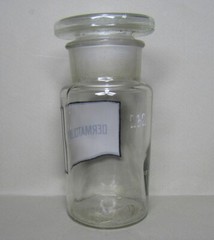 Vintage Medical Science Glass Bottle,Germany,DERMATOLUM