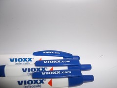 Lot of 3 Vioxx Pharmaceutical Promo Pens – Discontinued Drug Rep Marketing