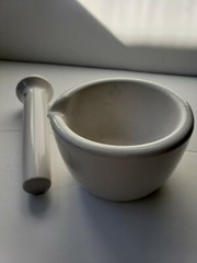 Coors USA Lrg Porcelain Mortar & Pestle Medicine bowl Pharmacy Science Lab solid