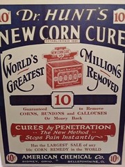 Dr. Hunt’s New Corn Cure American Chemical Co. Vtg Poster Sidney Shelby Co. Ohio