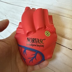 Pharmaceutical Drug Rep Norvasc Heart Stress Ball Collectible