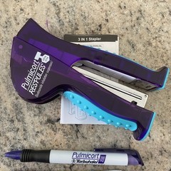 Drug Rep Pharmaceutical Stapler & Pens RARE Pulmicort New Box Advertising Purple