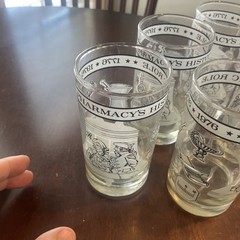 5 Libby MCM Pharmacy’s Historic Role 1776-1976 Glasses 5-5”