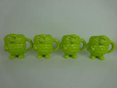 Actos Pharmaceutical Coffee Cup ~Lot of 4 Triglyceride Mugs ~Green Funky Cool ~*